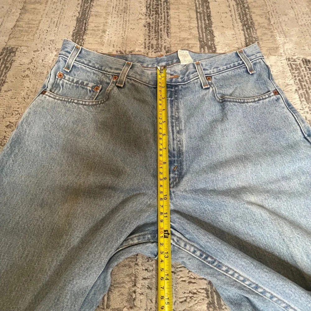 Levis 550 Relaxed Fit Light‎ Wash Blue Denim Jeans Mens 35x27 Vintage 90s